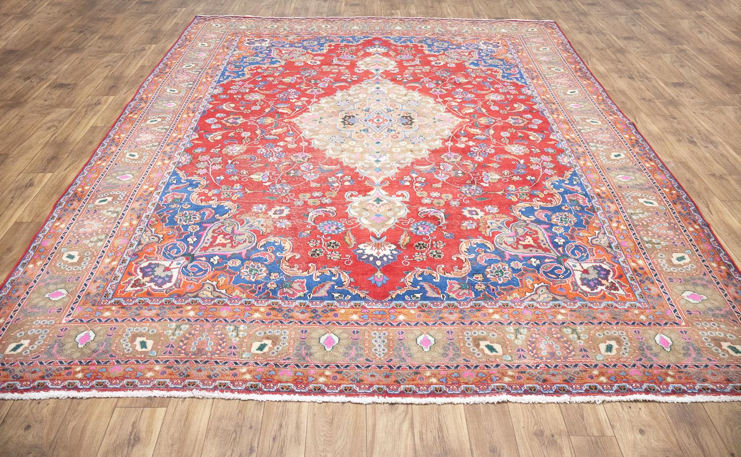 9'8x12'6 Hand Knotted Traditional Floral Oriental Wool Rug - Image 17