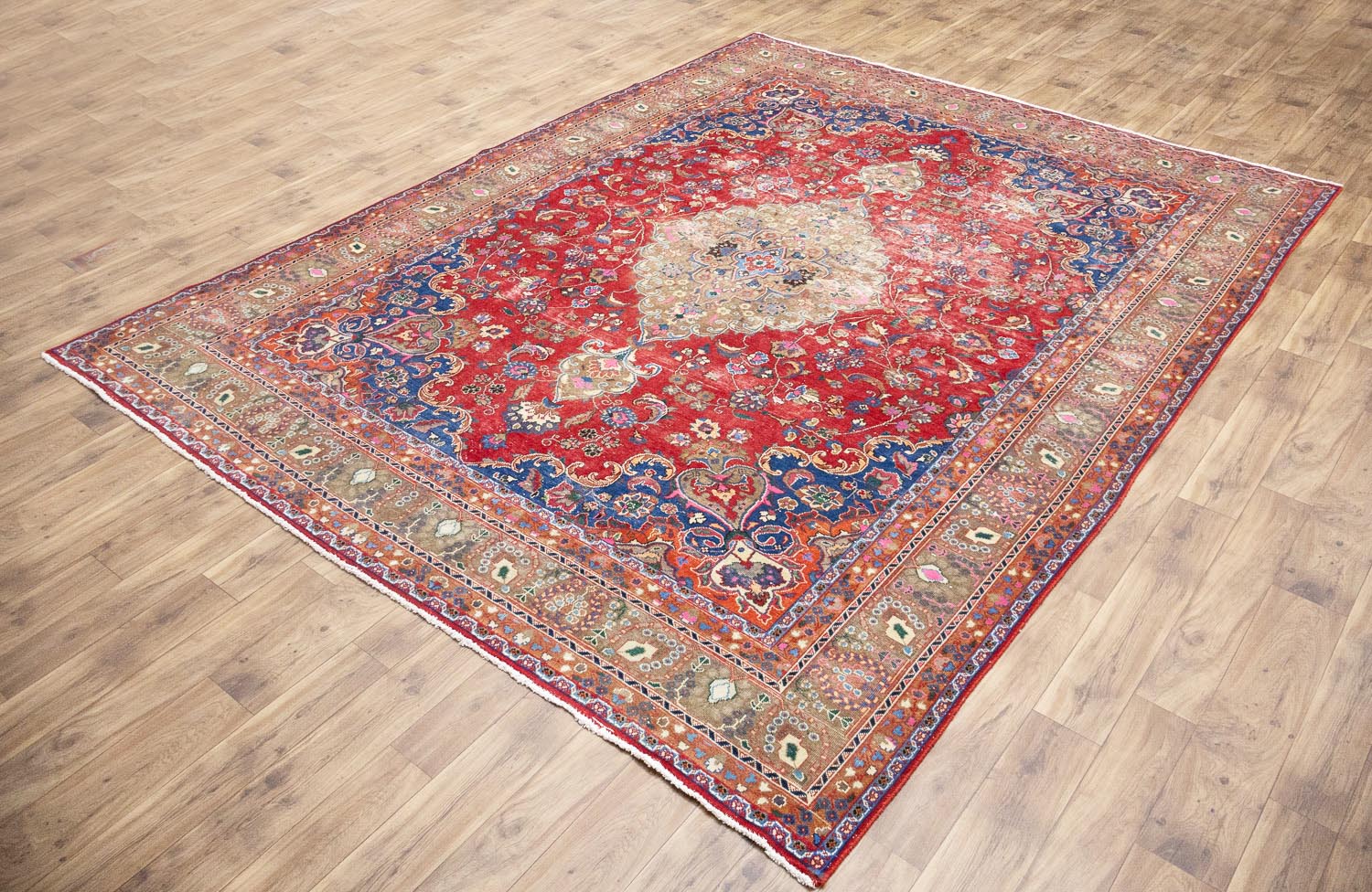 9'8x12'6 Hand Knotted Traditional Floral Oriental Wool Rug - Image 4