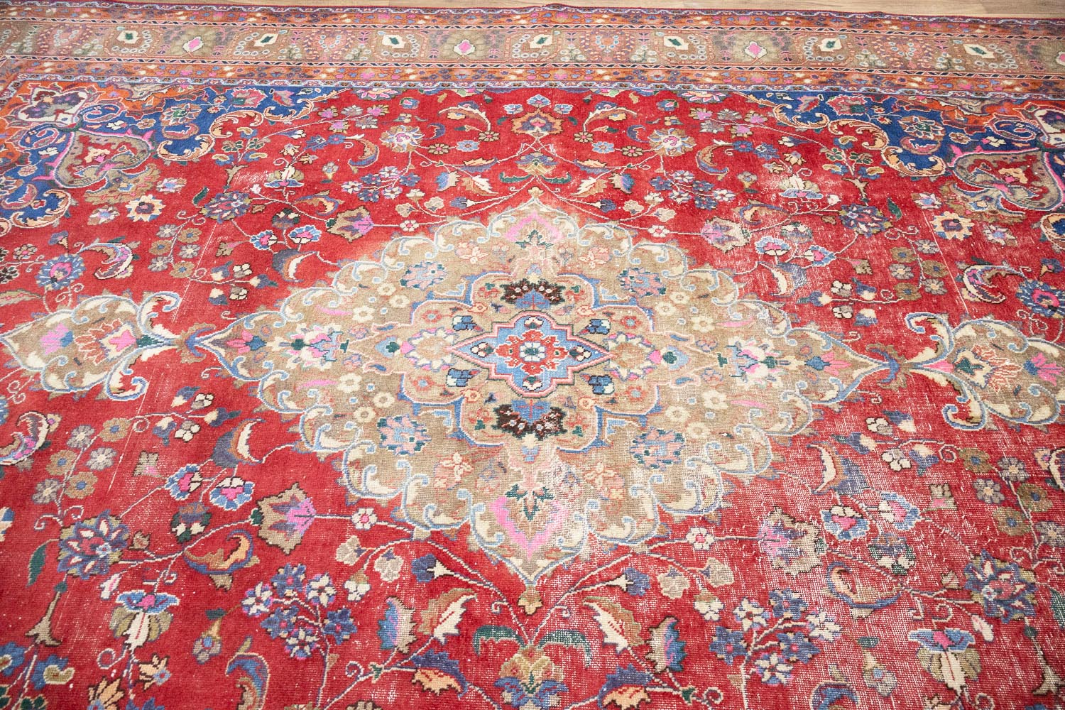 9'8x12'6 Hand Knotted Traditional Floral Oriental Wool Rug - Image 6