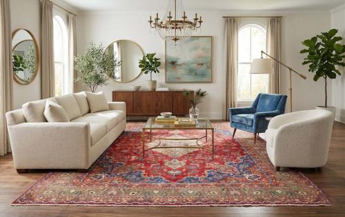 9'8x12'6 Hand Knotted Traditional Floral Oriental Wool Rug