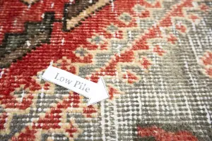 5'0x6'9 Hand Knotted Tribal Geometric Oriental Wool Rug