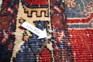 5'0x6'9 Hand Knotted Tribal Geometric Oriental Wool Rug