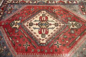 5'0x6'9 Hand Knotted Tribal Geometric Oriental Wool Rug