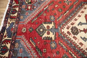 5'0x6'9 Hand Knotted Tribal Geometric Oriental Wool Rug