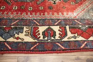 5'0x6'9 Hand Knotted Tribal Geometric Oriental Wool Rug
