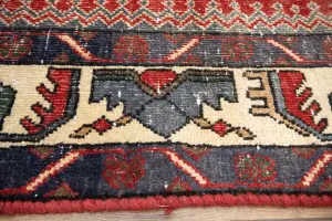 5'0x6'9 Hand Knotted Tribal Geometric Oriental Wool Rug