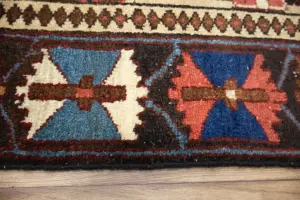 3'9x6'6 Hand Knotted Floral Traditional Oriental Wool Rug