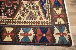 3'9x6'6 Hand Knotted Floral Traditional Oriental Wool Rug