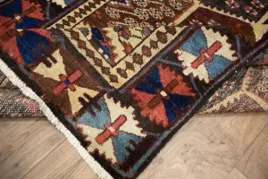 3'9x6'6 Hand Knotted Floral Traditional Oriental Wool Rug