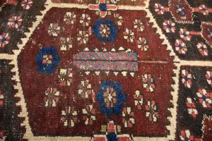 3'9x6'6 Hand Knotted Floral Traditional Oriental Wool Rug