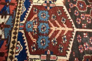 3'9x6'6 Hand Knotted Floral Traditional Oriental Wool Rug