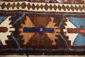 3'9x6'6 Hand Knotted Floral Traditional Oriental Wool Rug
