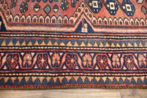 4'0x6'5 Hand Knotted Tribal Geometric Oriental Wool Rug