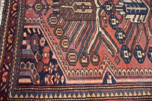 4'0x6'5 Hand Knotted Tribal Geometric Oriental Wool Rug