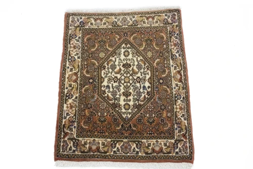 Vintage Clay Tribal 2X2'4 Bidjar Persian Rug