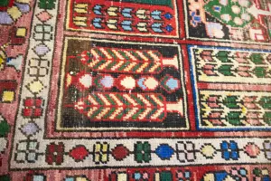5'0x6'5 Hand Knotted Tribal Pictorial Oriental Wool Rug