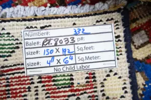 5'0x6'5 Hand Knotted Tribal Pictorial Oriental Wool Rug