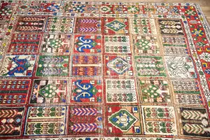 5'0x6'5 Hand Knotted Tribal Pictorial Oriental Wool Rug