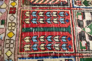 5'0x6'5 Hand Knotted Tribal Pictorial Oriental Wool Rug