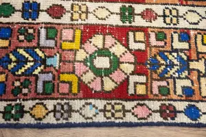 5'0x6'5 Hand Knotted Tribal Pictorial Oriental Wool Rug