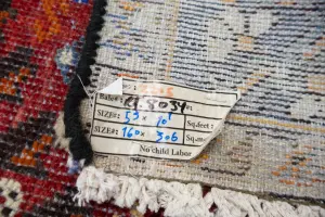 5'3x10'1 Hand Knotted Tribal Geometric Oriental Wool Rug