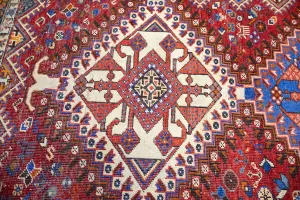 5'3x10'1 Hand Knotted Tribal Geometric Oriental Wool Rug