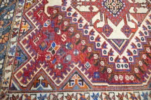 5'3x10'1 Hand Knotted Tribal Geometric Oriental Wool Rug