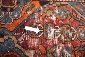 4'8x9'2 Hand Knotted Tribal Floral Oriental Wool Rug