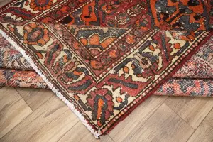 4'8x9'2 Hand Knotted Tribal Floral Oriental Wool Rug