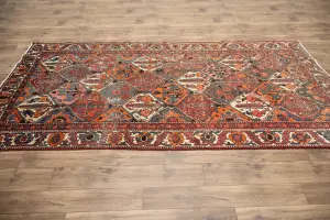 4'8x9'2 Hand Knotted Tribal Floral Oriental Wool Rug