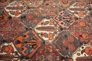 4'8x9'2 Hand Knotted Tribal Floral Oriental Wool Rug