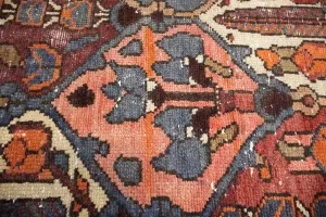 4'8x9'2 Hand Knotted Tribal Floral Oriental Wool Rug