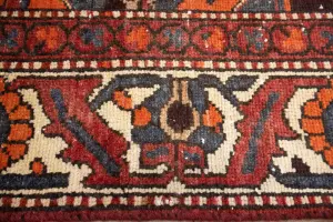 4'8x9'2 Hand Knotted Tribal Floral Oriental Wool Rug