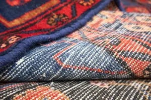 5'2x8'10 Hand Knotted Tribal Geometric Oriental Wool Rug