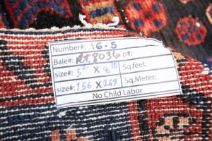 5'2 X 8'10 Hand Knotted Charcoal Floral Orintal Wool rug