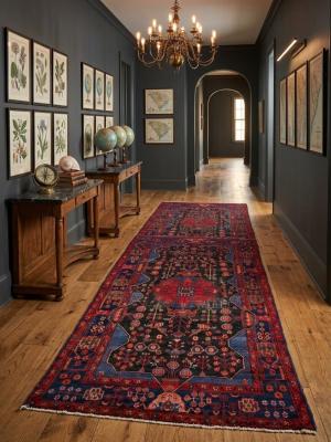 5'2x8'10 Hand Knotted Tribal Geometric Oriental Wool Rug