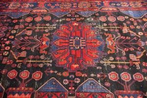 5'2 X 8'10 Hand Knotted Charcoal Floral Orintal Wool rug