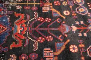 5'2x8'10 Hand Knotted Tribal Geometric Oriental Wool Rug