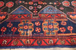 5'2x8'10 Hand Knotted Tribal Geometric Oriental Wool Rug