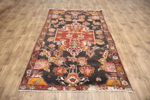 5'2x9'3 Hand Knotted Floral Classic Oriental Wool Rug