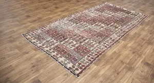 4'9x9'9 Hand Knotted Tribal Geometric Oriental Wool Rug