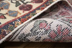 4'9x9'9 Hand Knotted Tribal Geometric Oriental Wool Rug