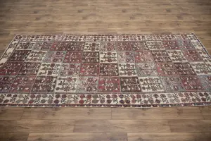 4'9x9'9 Hand Knotted Tribal Geometric Oriental Wool Rug