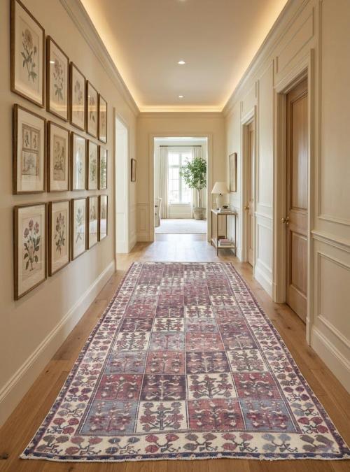 4'9x9'9 Hand Knotted Tribal Geometric Oriental Wool Rug