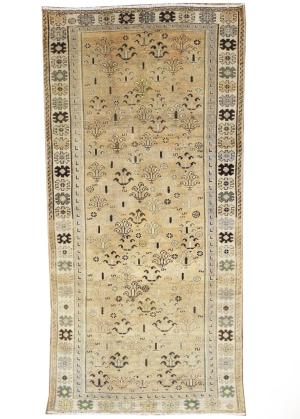 4'8x9'8 Hand Knotted Tribal Floral Oriental Wool Rug