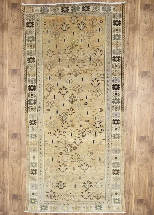 4'8x9'8 Hand Knotted Tribal Floral Oriental Wool Rug