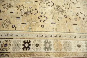 4'8x9'8 Hand Knotted Tribal Floral Oriental Wool Rug