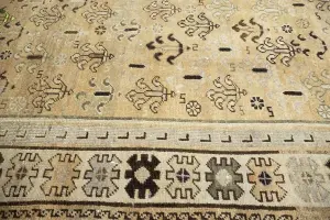 4'8x9'8 Hand Knotted Tribal Floral Oriental Wool Rug