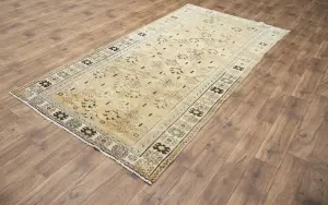 4'8x9'8 Hand Knotted Tribal Floral Oriental Wool Rug