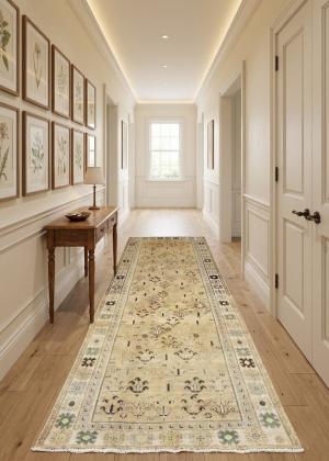 4'8x9'8 Hand Knotted Tribal Floral Oriental Wool Rug